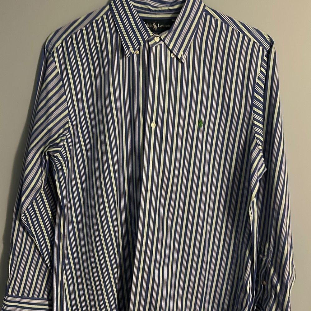 Ralph Lauren Custom Fit Button Down Dress Shirt 17 34/35